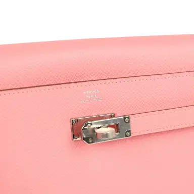 HERMÈS Hermes Kelly Wallet To Go Rose Confetti Epsom Palladium Hardware | Thumbnail 7