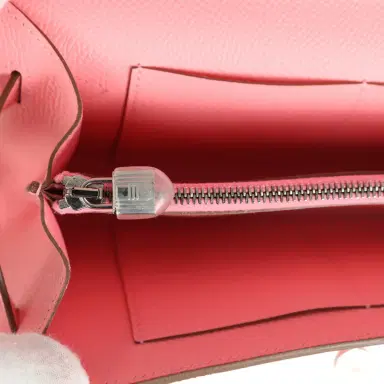 HERMÈS Hermes Kelly Wallet To Go Rose Confetti Epsom Palladium Hardware | Thumbnail 9