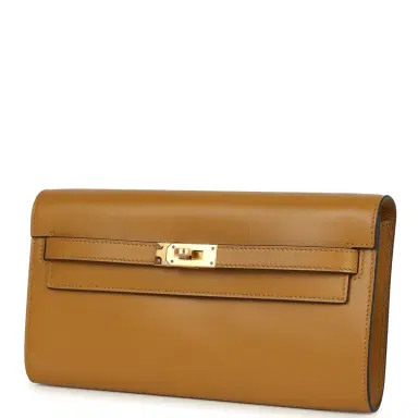 HERMÈS Hermes Kelly Wallet To Go Sesame Tadelakt Gold Hardware | Thumbnail 5
