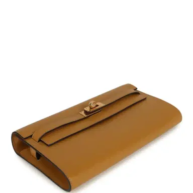 HERMÈS Hermes Kelly Wallet To Go Sesame Tadelakt Gold Hardware | Thumbnail 6