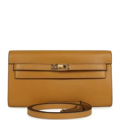 HERMÈS Hermes Kelly Wallet To Go Sesame Tadelakt Gold Hardware | Thumbnail 1