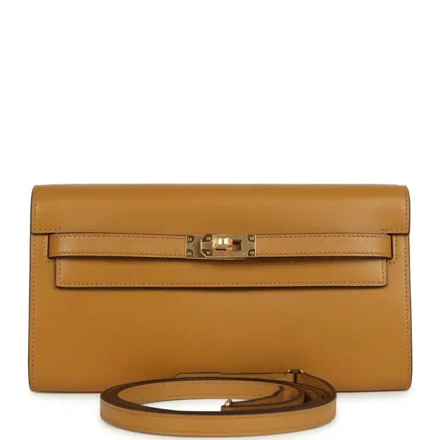 hermes Hermes Kelly Wallet To Go Sesame Tadelakt Gold Hardware