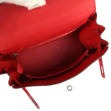 HERMÈS Pre-owned Hermes Kelly Retourne 25 Rouge Casaque Togo Palladium Hardware | Thumbnail 8 HERMÈS Pre-owned Hermes Kelly Retourne 25 Rouge Casaque Togo Palladium Hardware | Thumbnail 8