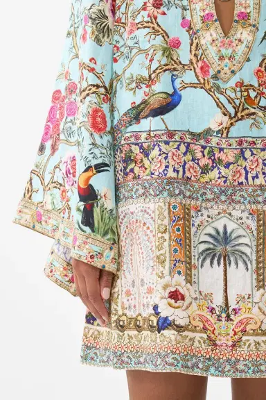 Camilla Deep V-Neck Hardware Short Kaftan | Thumbnail 6