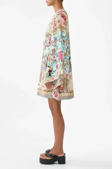 Camilla Deep V-Neck Hardware Short Kaftan | Thumbnail 7