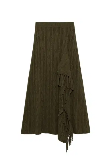 Simkhai Kara Wool Fringe Midi Skirt | Thumbnail 1