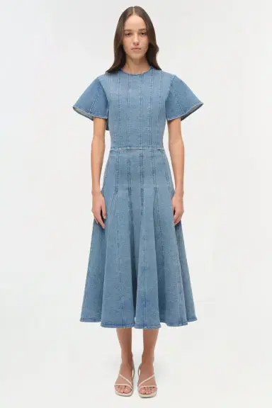Simkhai Kolby Structured Denim Top | Thumbnail 2 Simkhai Kolby Structured Denim Top | Thumbnail 2