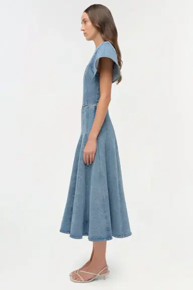 Simkhai Kolby Structured Denim Top | Thumbnail 5 Simkhai Kolby Structured Denim Top | Thumbnail 5