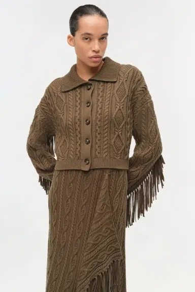 Simkhai Virginia Wool Fringe Cardigan | Thumbnail 3