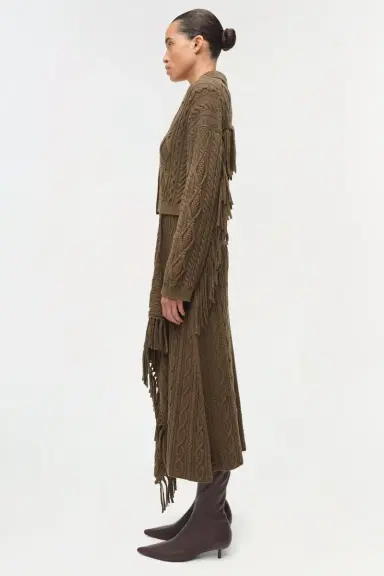 Simkhai Virginia Wool Fringe Cardigan | Thumbnail 4