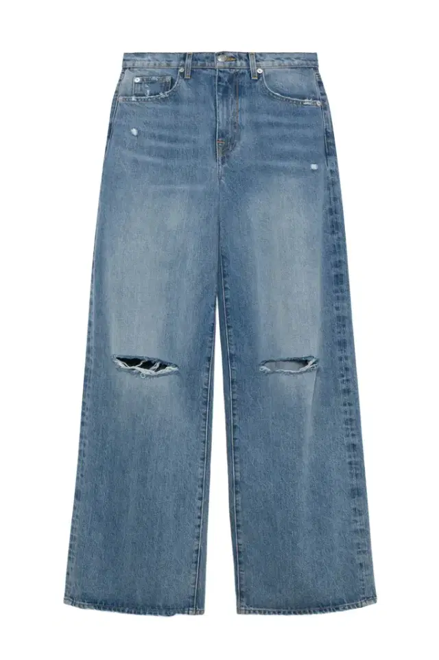 Simkhai Willoughby Denim Straight Crop Pant