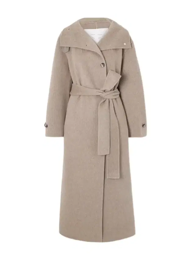Corey Belted Leather-trimmed Wool-blend Coat