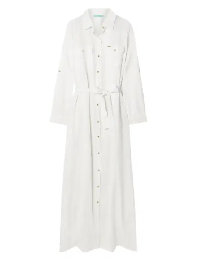 Darcy Belted Cotton And Linen-blend Maxi Shirt Dress