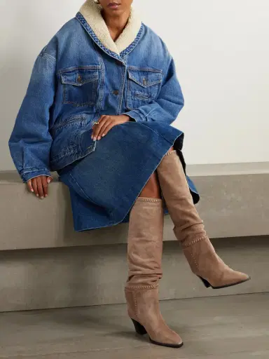 Jimmy Choo Hart Stitch 60 Suede Knee Boots | Thumbnail 2