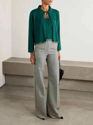 BODE Fringed Bead-embellished Wool And Cashmere-blend Top | Thumbnail 2 BODE Fringed Bead-embellished Wool And Cashmere-blend Top | Thumbnail 2