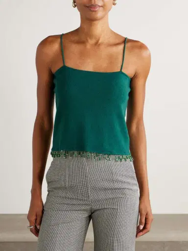 BODE Fringed Bead-embellished Wool And Cashmere-blend Top | Thumbnail 3 BODE Fringed Bead-embellished Wool And Cashmere-blend Top | Thumbnail 3
