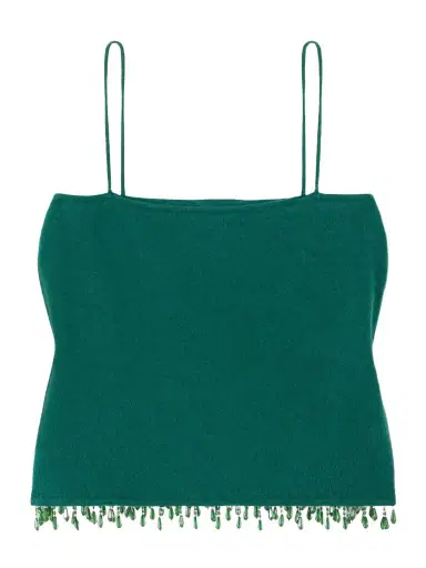 BODE Fringed Bead-embellished Wool And Cashmere-blend Top | Thumbnail 1 BODE Fringed Bead-embellished Wool And Cashmere-blend Top | Thumbnail 1