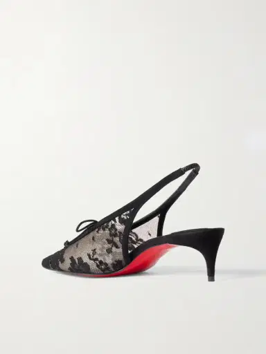 Christian Louboutin Km 45 Lace Slingback Pumps | Thumbnail 2
