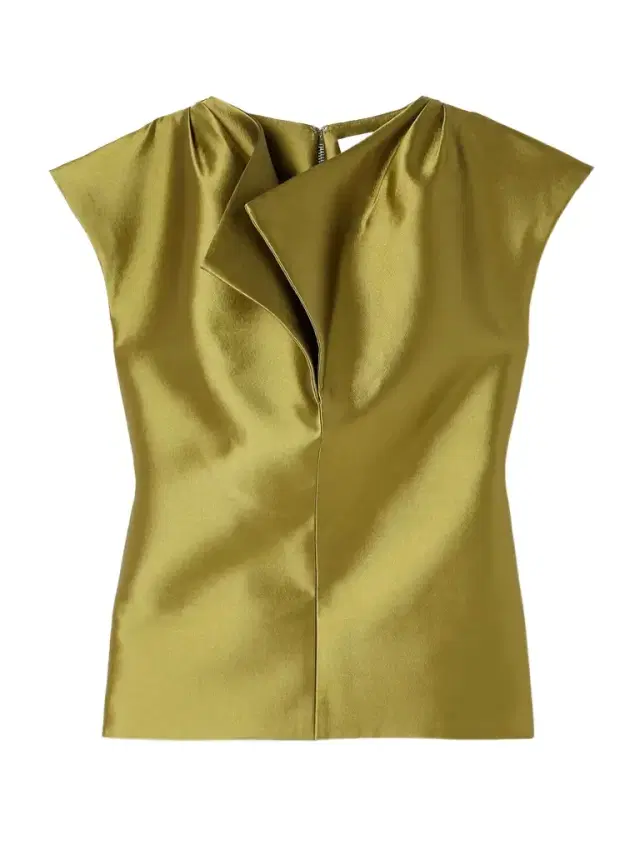Peel Draped Silk And Wool-blend Satin Top