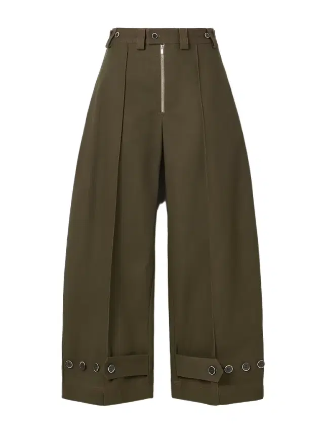 Cotton-twill Wide-leg Pants