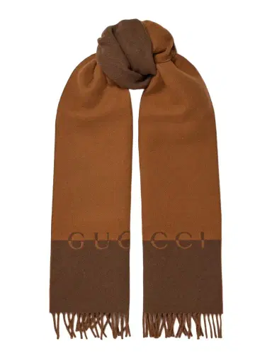 Gucci Fringed Wool And Cashmere-blend Scarf | Thumbnail 1
