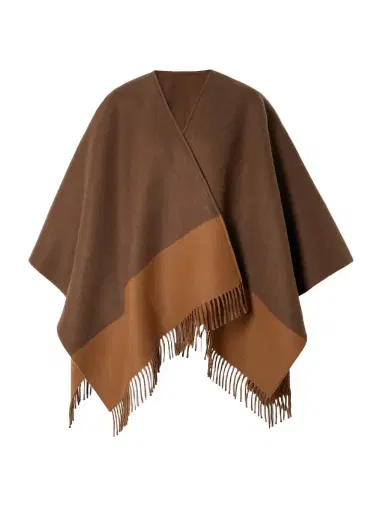 Gucci Fringed Wool And Cashmere-blend Poncho | Thumbnail 1