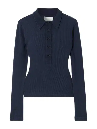Citizens of Humanity Ribbed Jersey Polo Shirt | Thumbnail 1