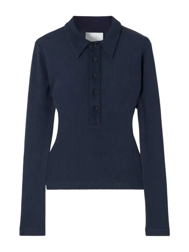 Ribbed Jersey Polo Shirt