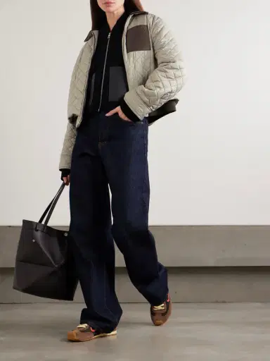 Loewe Corduroy- And Leather-trimmed Quilted Shell Jacket | Thumbnail 2