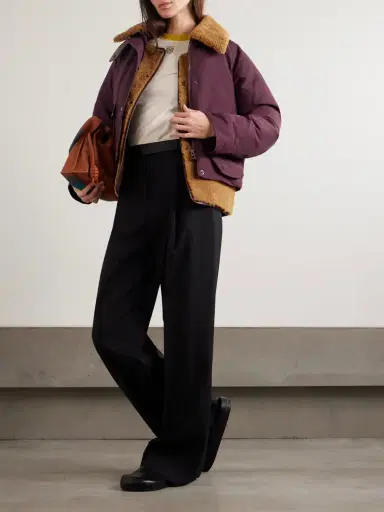 Loewe Shearling-lined Padded Cotton-blend Jacket | Thumbnail 2 Loewe Shearling-lined Padded Cotton-blend Jacket | Thumbnail 2