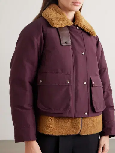 Loewe Shearling-lined Padded Cotton-blend Jacket | Thumbnail 3 Loewe Shearling-lined Padded Cotton-blend Jacket | Thumbnail 3