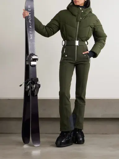 Cordova Ajax Hooded Belted Recycled Quilted Down Ski Suit | Thumbnail 2
