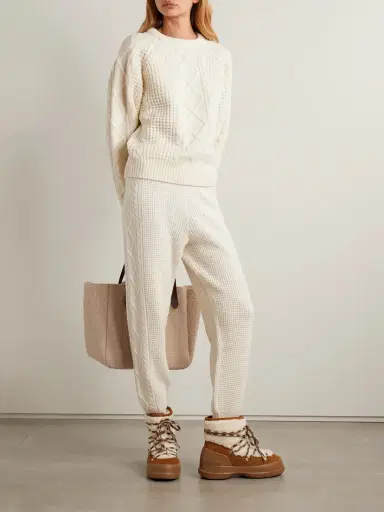 Perfect Moment Crystal Cable-knit Merino Wool Sweater | Thumbnail 2