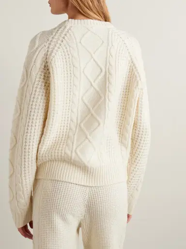 Perfect Moment Crystal Cable-knit Merino Wool Sweater | Thumbnail 3
