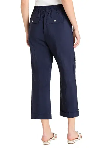 Cinq à Sept Women's Marlease Crop Drawstring Pants - Navy - Size XL | Thumbnail 3 Cinq à Sept Women's Marlease Crop Drawstring Pants - Navy - Size XL | Thumbnail 3