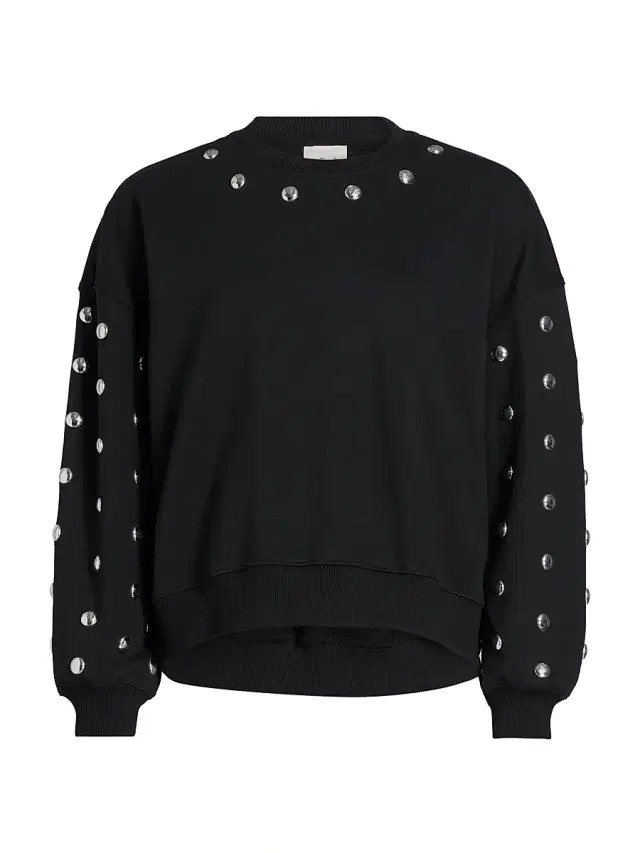 Cinq à Sept Women's Brandy Studded Sweatshirt - Black