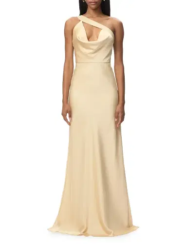 Hervé Léger Women's The Fiora Metallic Satin Gown | Thumbnail 3