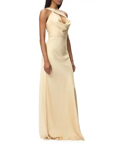 Hervé Léger Women's The Fiora Metallic Satin Gown | Thumbnail 5