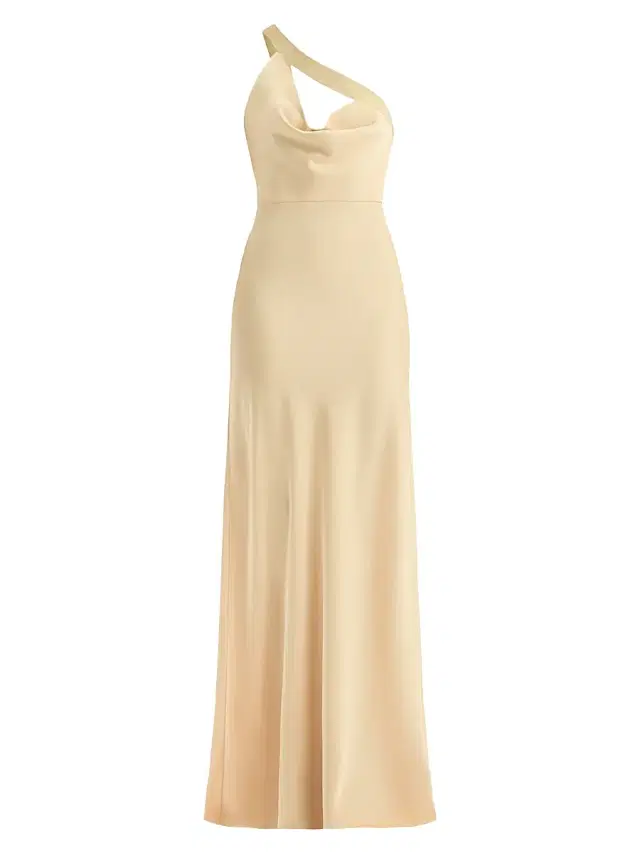 Women's The Fiora Metallic Satin Gown - Metallic Gold