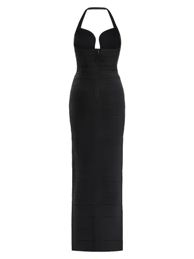 Hervé Léger Women's The Reina Bandage Halter Gown | Thumbnail 1 Hervé Léger Women's The Reina Bandage Halter Gown | Thumbnail 1