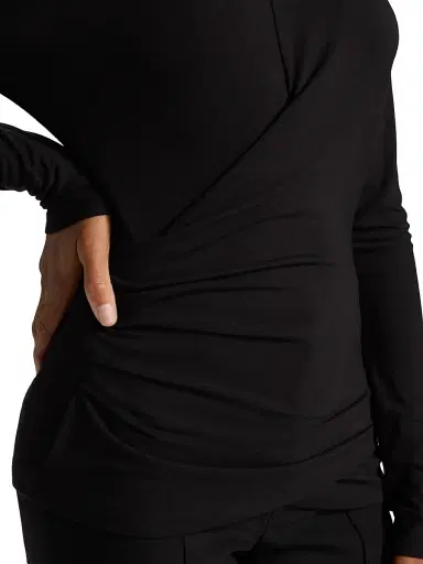 Vince Women's Drape Jersey Crewneck T-Shirt - Black | Thumbnail 6 Vince Women's Drape Jersey Crewneck T-Shirt - Black | Thumbnail 6