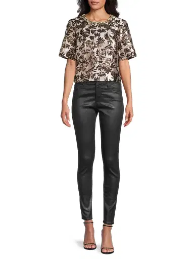 Lilly Pulitzer Women's Folie Beaded Tweed Cropped Top | Thumbnail 2