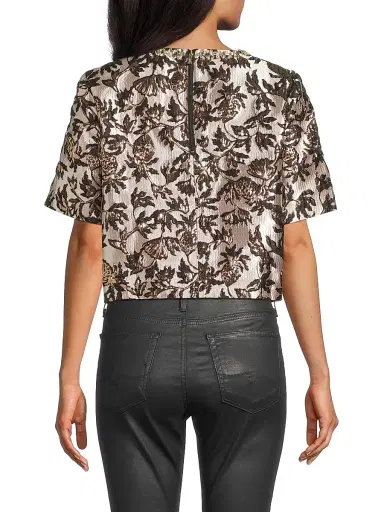 Lilly Pulitzer Women's Folie Beaded Tweed Cropped Top | Thumbnail 5