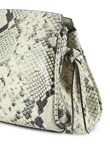 Staud Women's Maude Leather Convertible Clutch - White Snake | Thumbnail 6
