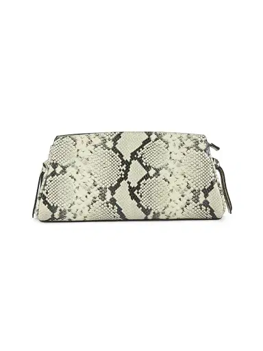 Staud Women's Maude Leather Convertible Clutch - White Snake | Thumbnail 1