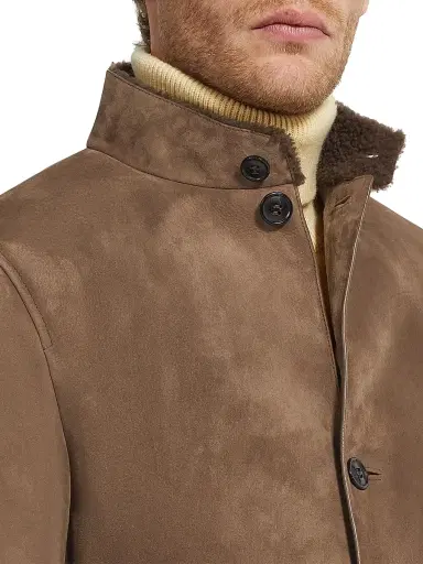 Zegna Men's Shearling Il Conte Jacket - Brown - Size 46 | Thumbnail 4 Zegna Men's Shearling Il Conte Jacket - Brown - Size 46 | Thumbnail 4