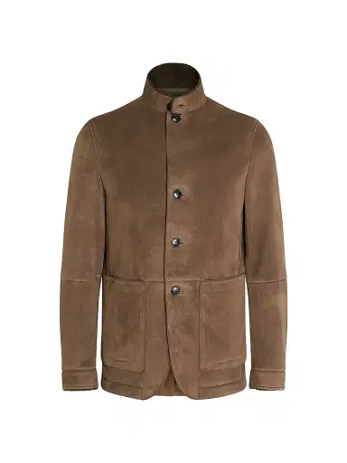 Zegna Men's Shearling Il Conte Jacket - Brown - Size 46 | Thumbnail 1 Zegna Men's Shearling Il Conte Jacket - Brown - Size 46 | Thumbnail 1