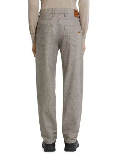 Zegna Men's Wool and Cashmere Roccia Pants | Thumbnail 4