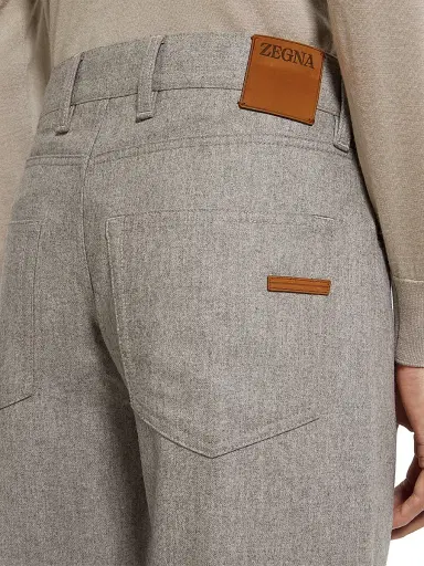 Zegna Men's Wool and Cashmere Roccia Pants | Thumbnail 5