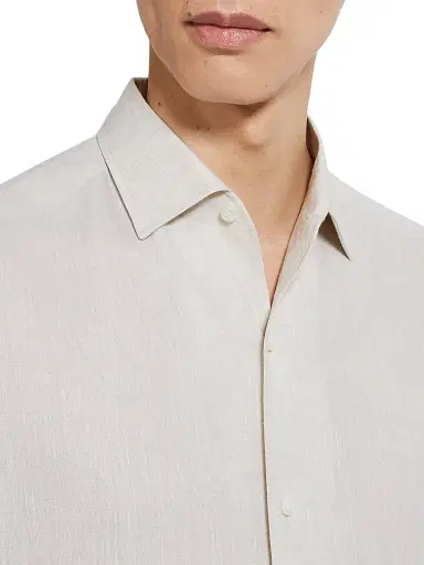 Zegna Men's Oasi Lino Shirt - Light Beige - Size XXL | Thumbnail 4 Zegna Men's Oasi Lino Shirt - Light Beige - Size XXL | Thumbnail 4
